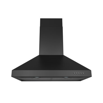 Hauslane Wall Mount Range Hood 30 Inch | Wall Chimney | 6” Duct/Ductless Convertible, Strong Suction, Six-layer Aluminum Filters, Changeable LED Lamps, Stove Kitchen Vent Hood