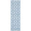 Tapis bleu / ivoire à motif géométrique tissé à plat à la main Oak Hill-20657746