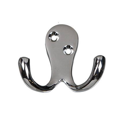 Aralia Brass Wall Wall Hook, Polished Chrome