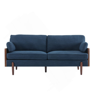 Mid-Century Modern Sofa-Navy Blue