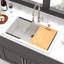 Évier de cuisine en quartz - Évier de cuisine encastré en granite blanc-117060716