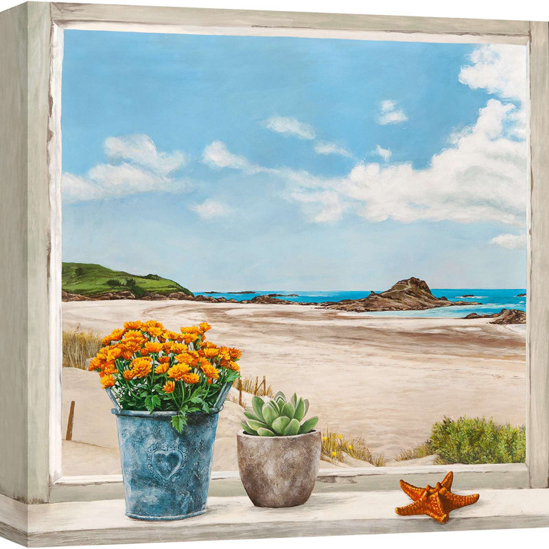 View to the Shore I 1 Piece Wrapped Canvas Wall Art, 50cm H x 50cm W x 4cm D