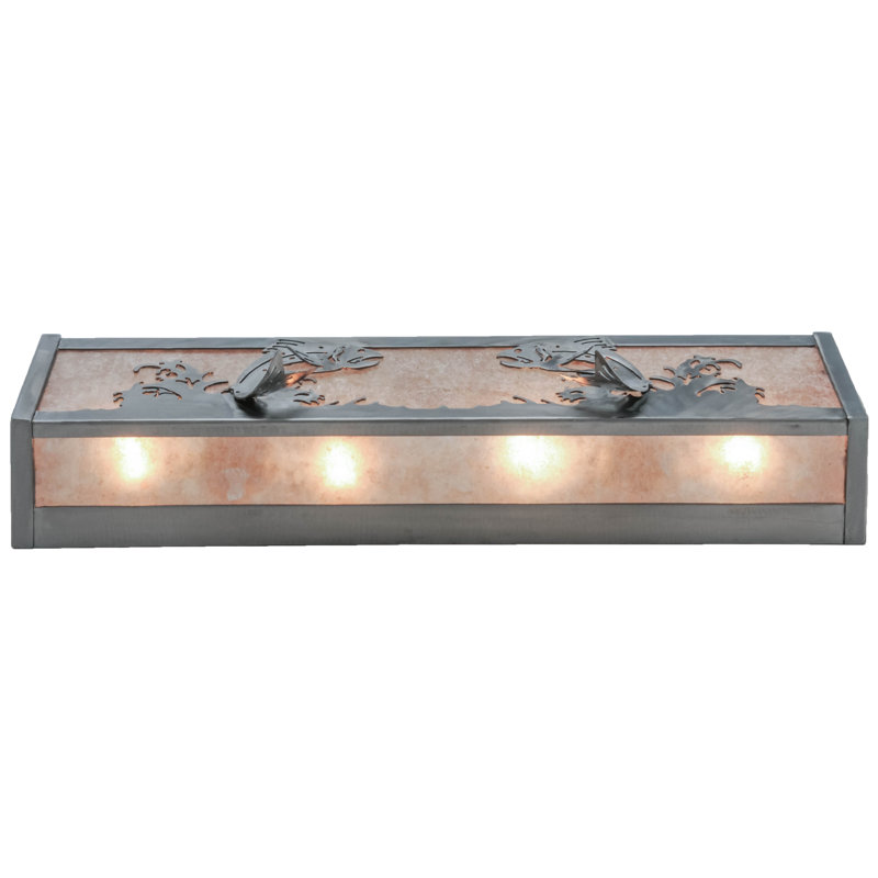 Rustic Lodge 4 - Light Vanity Light, Steel