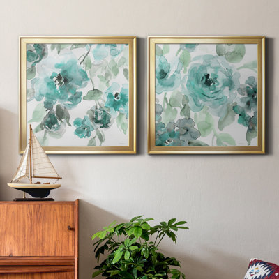 " Belle's Teal I " 2 - Pieces Painting Print