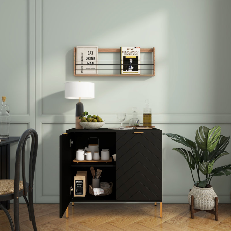 Two-door Cabinet (set Of 2), Black
