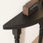 Console demi-cercle en bois massif noir-1569040262