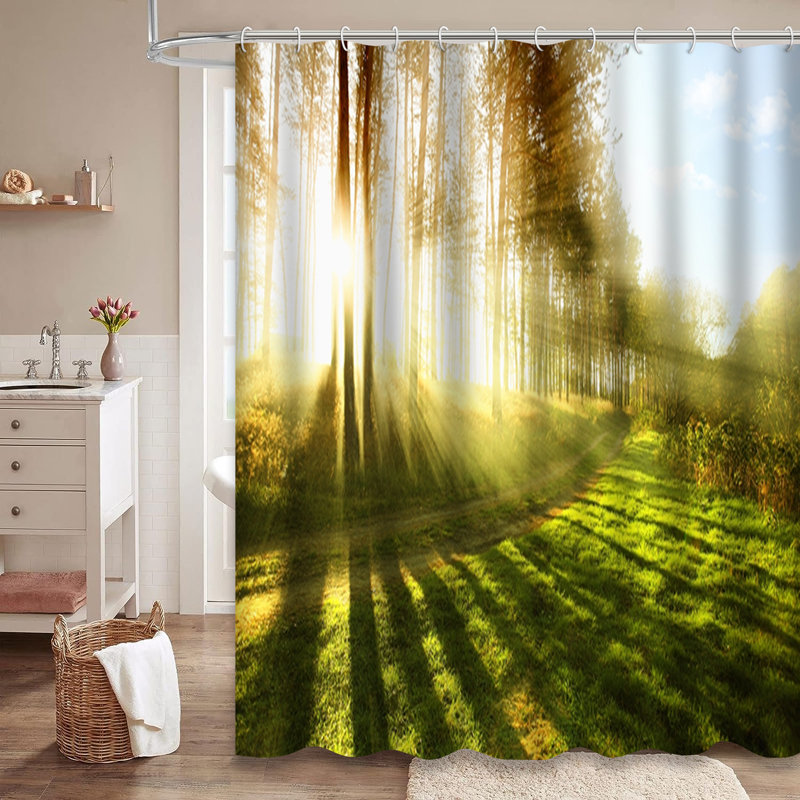 Rideau de douche avec 12 crochets Morning Sunrise, L 72 po x l 84 po