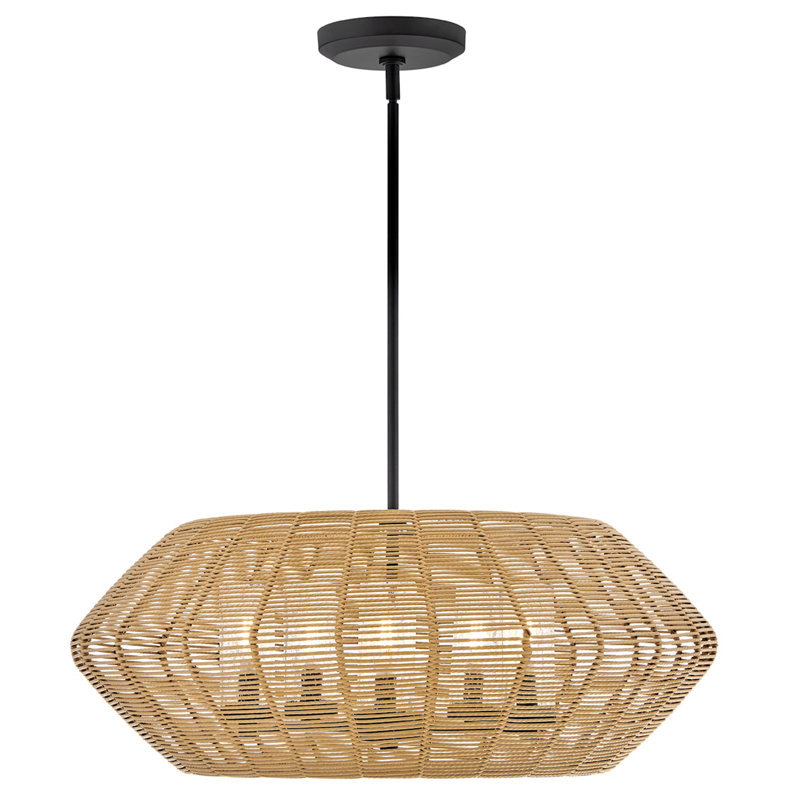 Lustre d'extérieur 5 lumières Luca, Natural