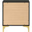 Table de chevet 2 en noir et or - Créez une chambre à coucher soignée pour un rangement pratique et élégant-752991128