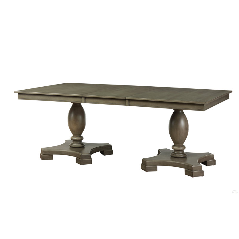 Gray Oak Finish Dining Table