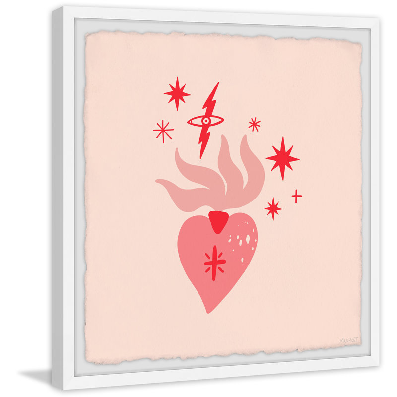 Heart Connection - Single Picture Frame Painting, 30cm H x 30cm W x 3.81cm D