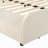 Velvet Upholstered Grounded Bed With Bedside Desk And Little Round Stool-193783389-193783391