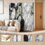 Cloison pliante 4 panneaux paravent en marbre blanc abstrait noir et vert-134502942-134502944