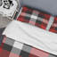 Tartan à carreaux rouges - ensemble de housse de couette abstrait - microfibre de polyester-2007152059