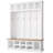 Farmhouse Wooden Style 78''H Modern Hall Tree With Wide Storage Seating Bench
