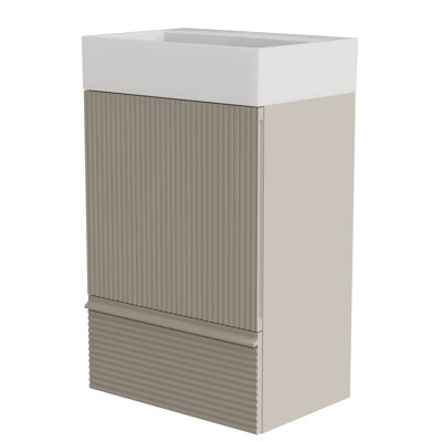 Meuble-lavabo rayé avec lavabo en céramique