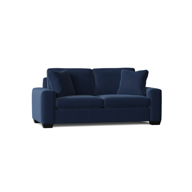 Upholstered 87'' Sofa, Espresso, Standard, Bennett Indigo