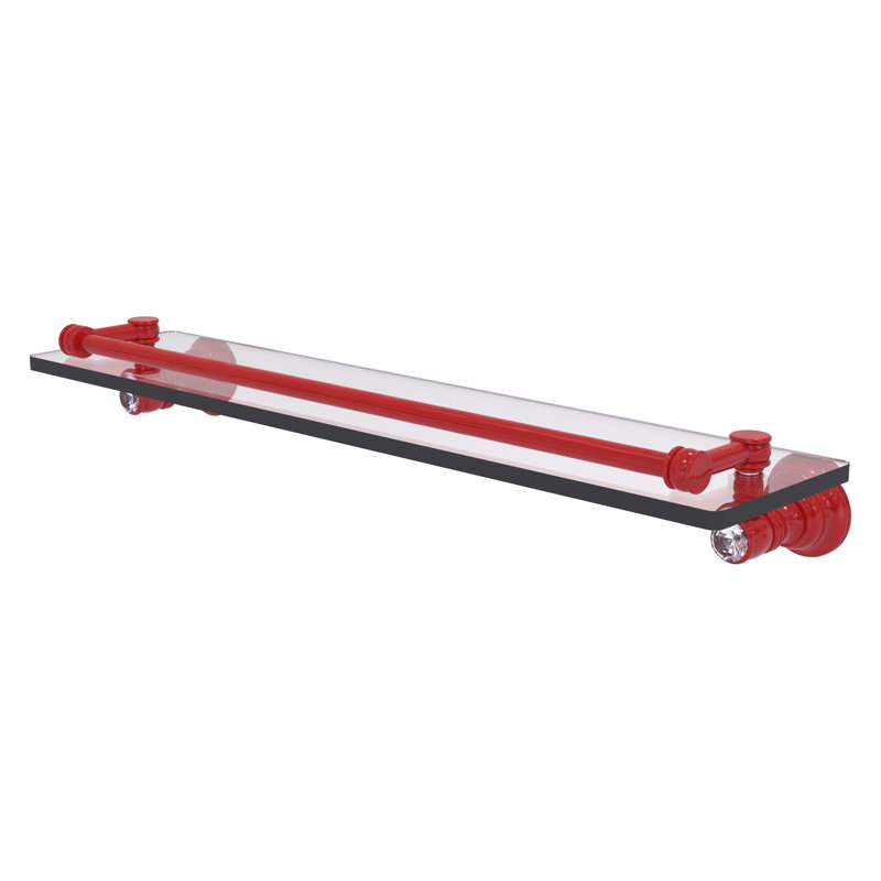 Tablette flottante Carolina, H 3,3 po x l 22 po x P 5,54 po, Rouge pompier