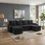 Canapé-lit modulaire en U avec accoudoirs carrés 109,5 po Corduroy-129388016