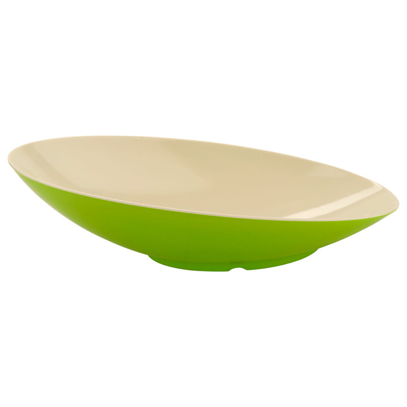 Le GE Bol de service en mélamine, Beige et vert, H 6 po x l 10 po x P 10 po