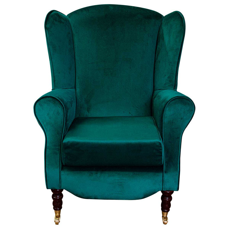 Teal Velvet Fireside Armchair