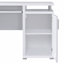 Bureau d'ordinateur blanc avec 2 tiroirs et une armoire-1205446845