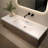 48" Resin Basin for Bathroom Vanity, Bathroom Sinks with 3-Faucet Holes, Vanity Top only, Bright White