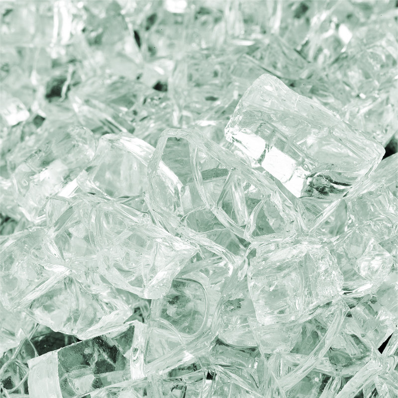 Arctic Ice 1/4 Inch Decorative Fire Glass, 10 lbs