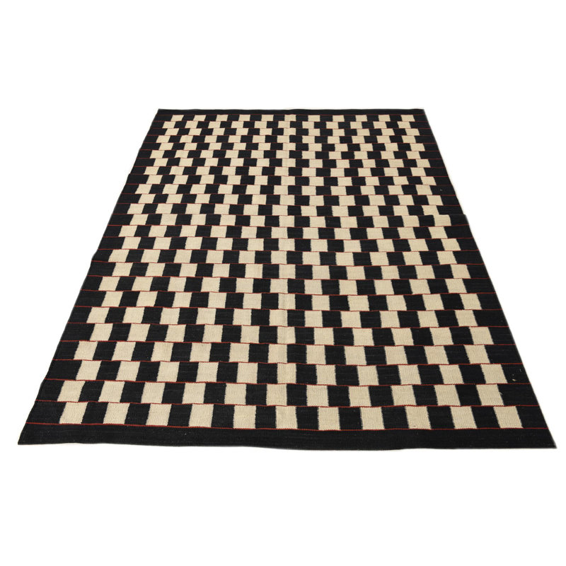 Tapis noir et blanc Petrella