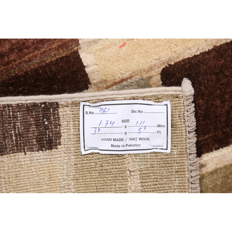Tapis géométrique en laine Gabbeh Kashkoli