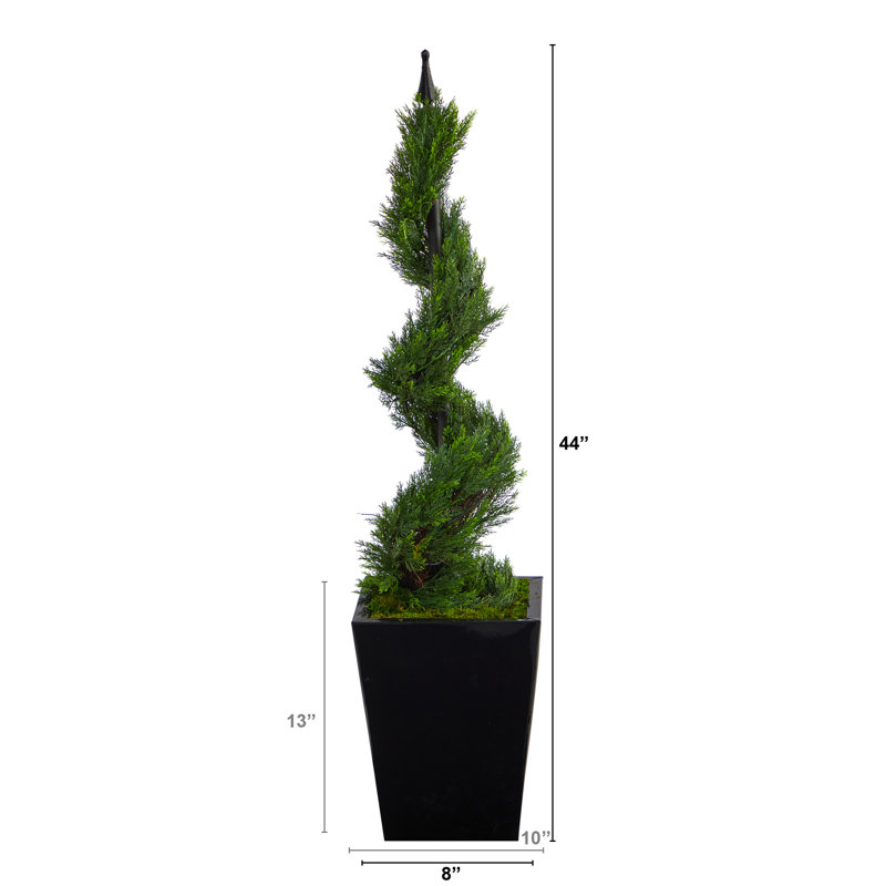 44 "Topiaire de cyprès artificiel en pot 44"