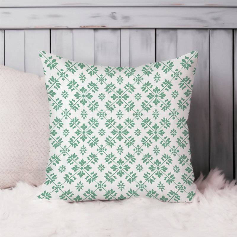 Abstract Mint Pattern V Patterns Modern, 18"H x 18"W