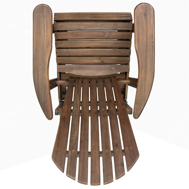 Outdoor Acacia Wood Patio Chair, Gray