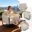 Chaise d'appoint rembourrée en tissu chenille-1932206746