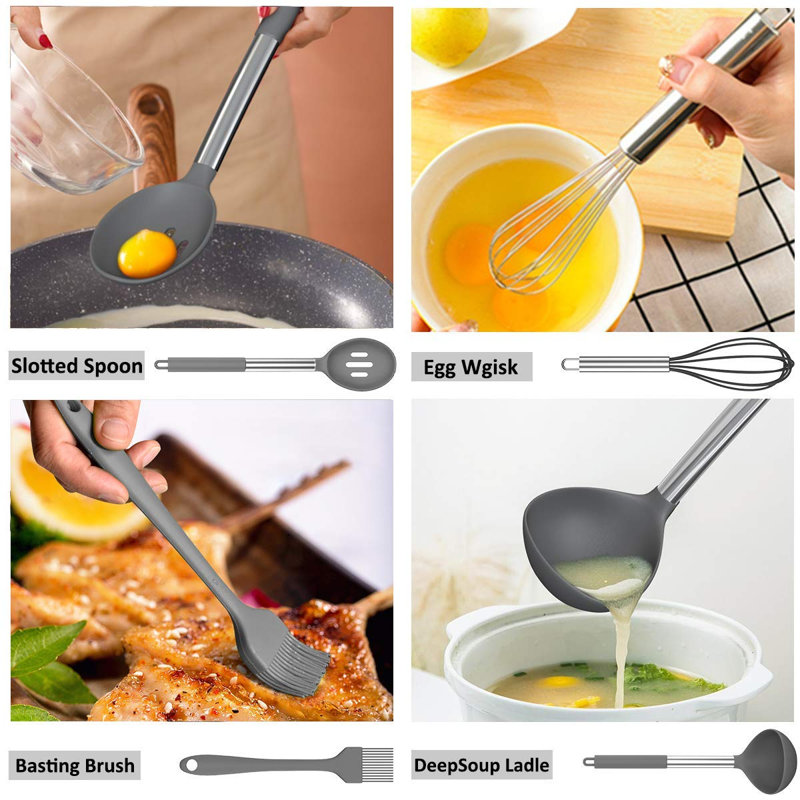 Belfry Kitchen Benton 15 Balloon Whisk, Grey
