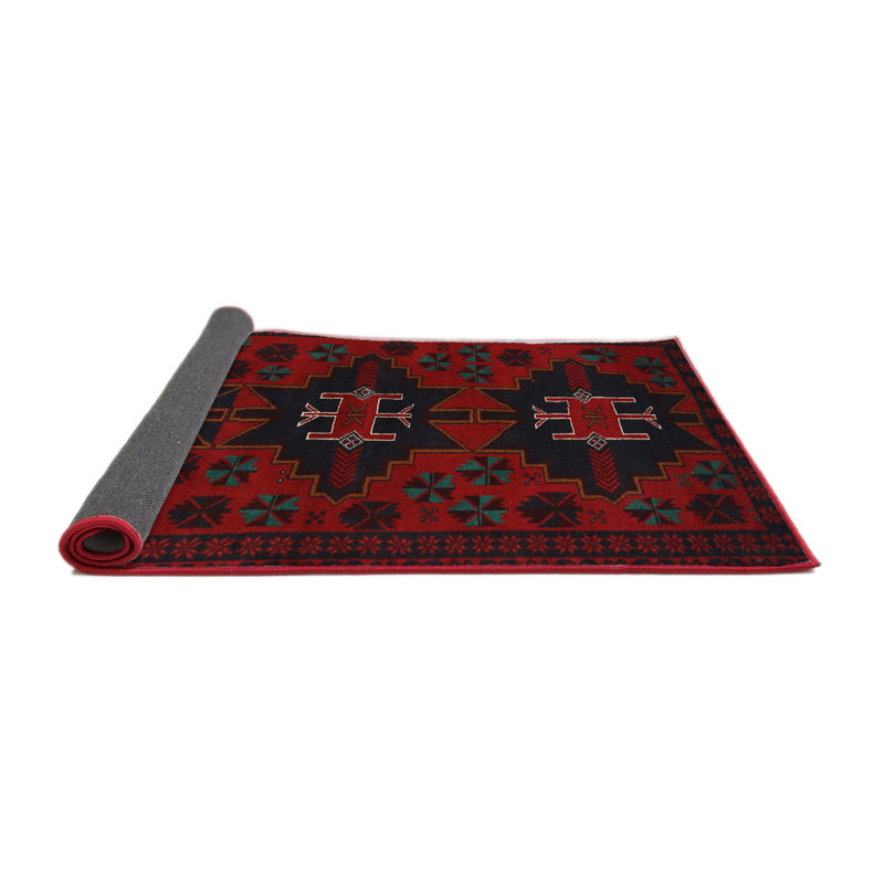 Tapis rouge à motif sud-ouest, Rond 8 pi