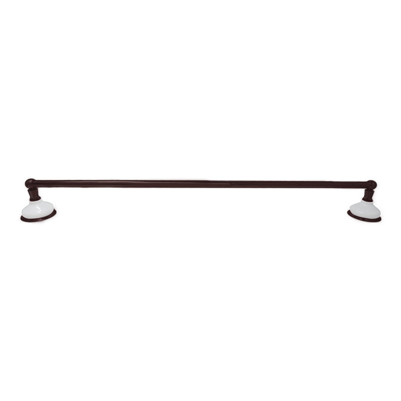 Porte-serviettes mural en porcelaine de style rétro en laiton massif et supports par Strom Living, Laiton ultra enduit