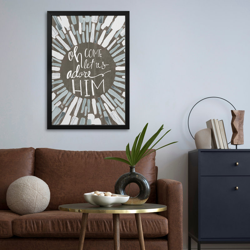 «Oh Come Let Us Adore him», reproduction d'art mural - affiche de galerie, H 32 po x l 24 po