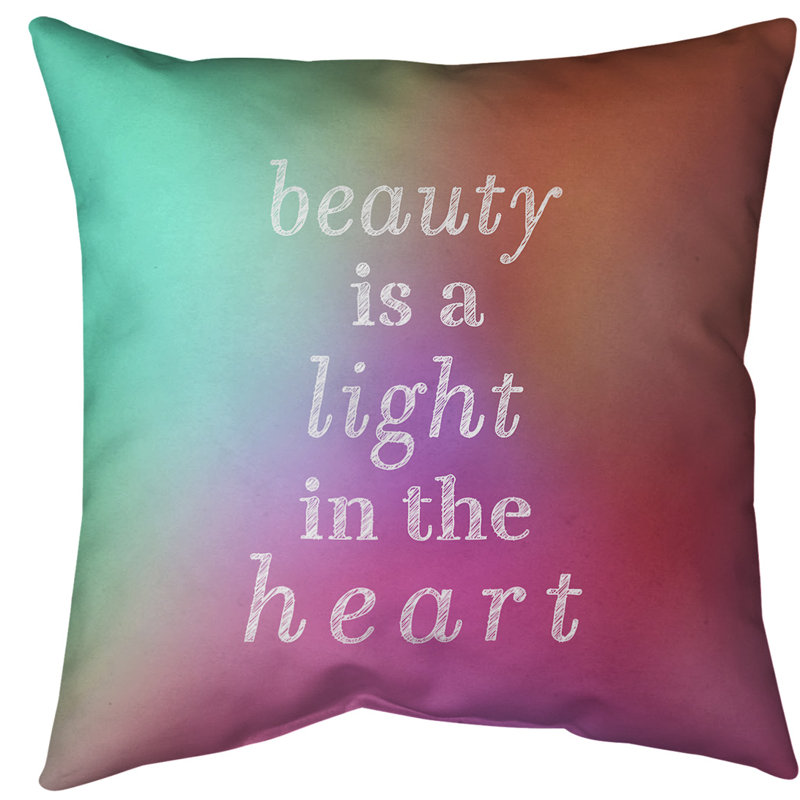Coussin de sol de beauté inspirant, 40 po x 40 po, Lueur néon