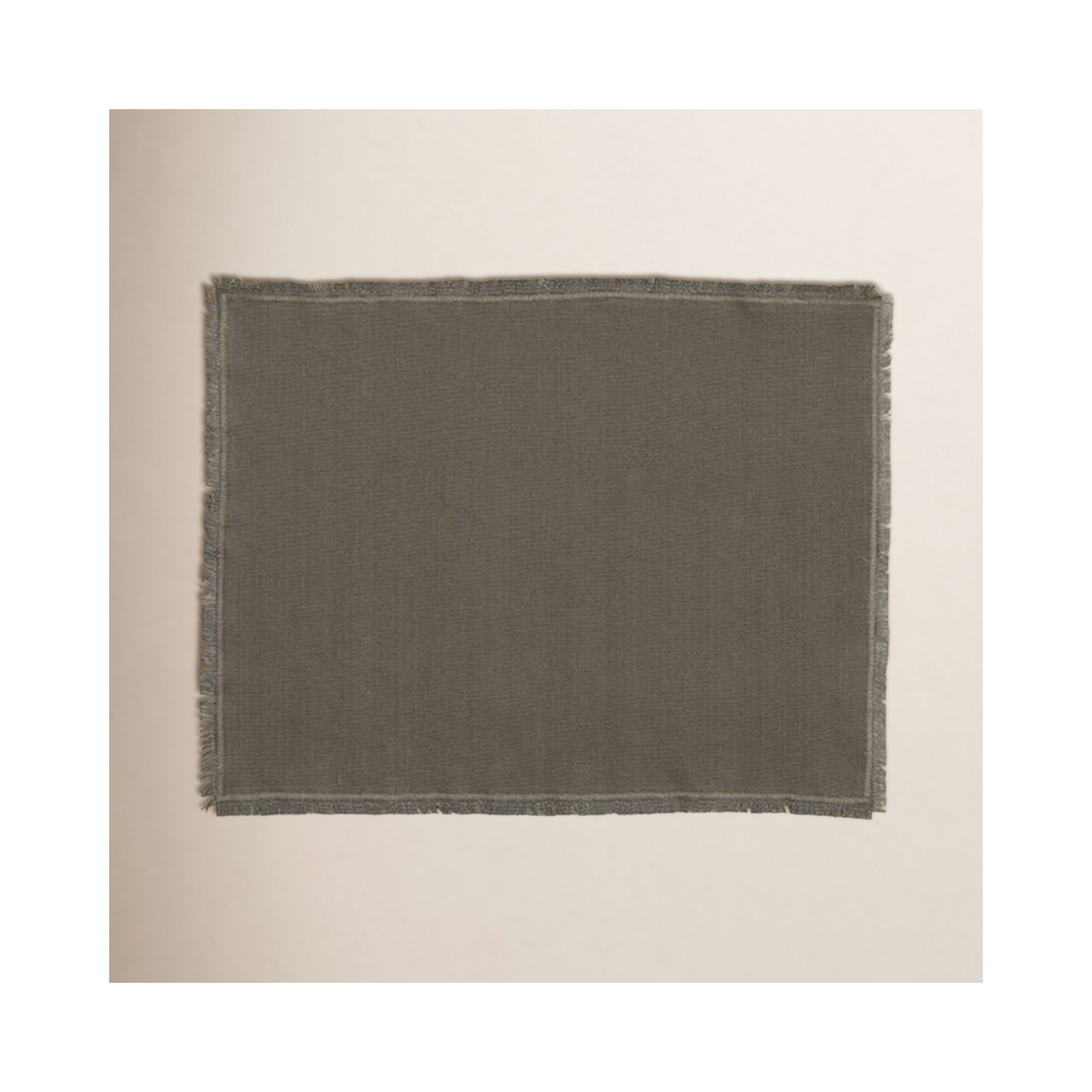 Essential Cotton Placemat - Set Of 4, Dark Gray
