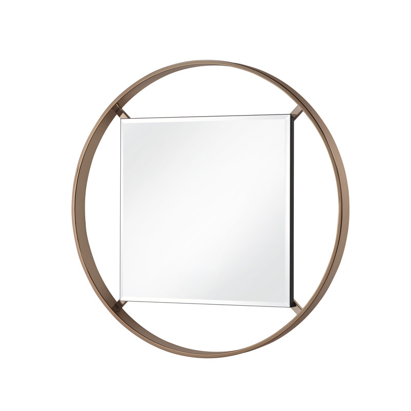 Mila Metal Flat Mirror, Champagne
