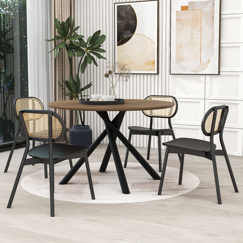 Geraro Round Dining Table with Cross Legs