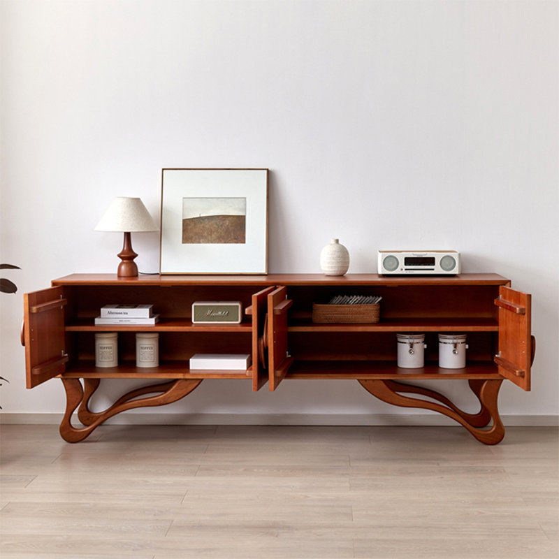 Retro style creative handle TV stand