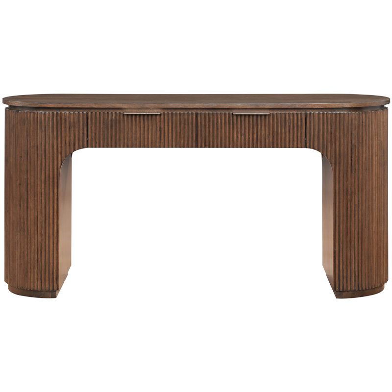 Console de meuble-lavabo Koertdine, Brun