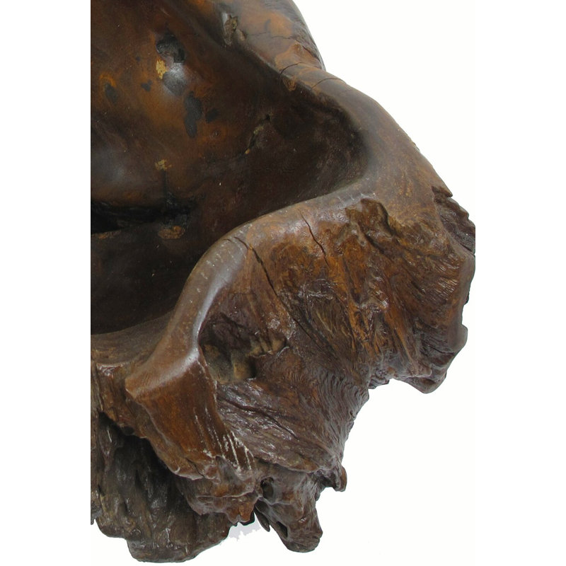 Bol sculpté brun foncé biologique