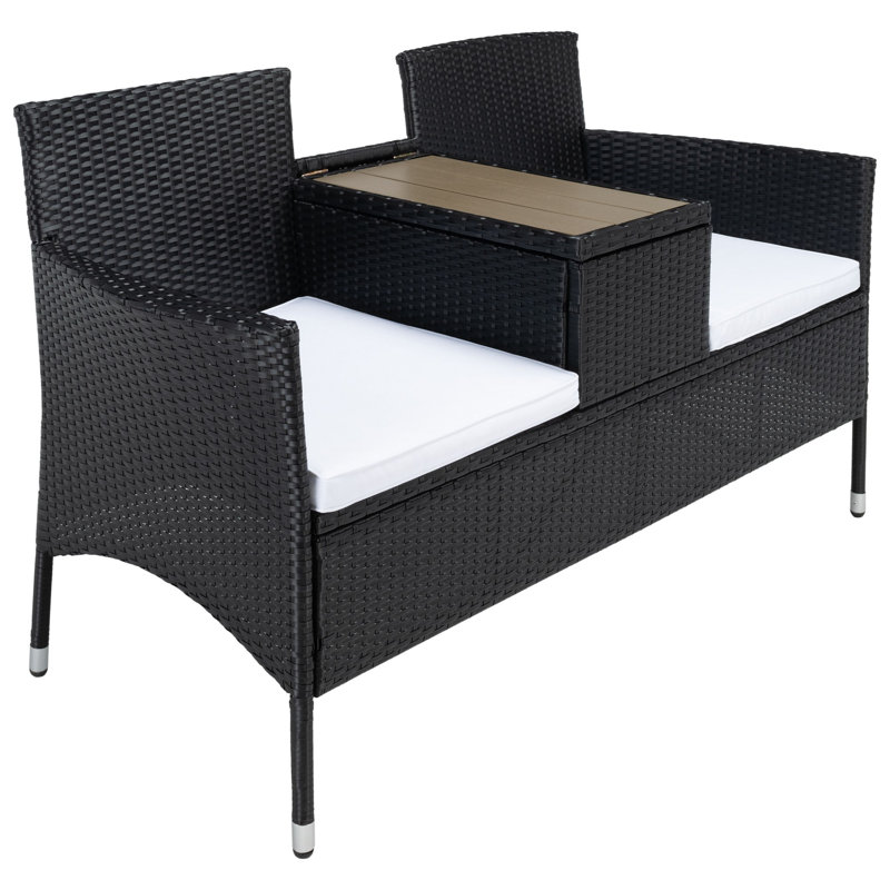 Causeuse avec coussins Pay, Noir
