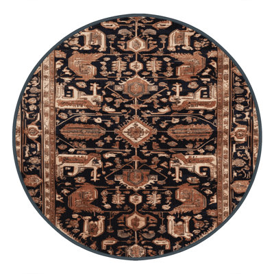 Machine Washable Persian Brown Area Rug