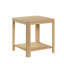 Table de bout d'angle arrondie avec pieds à vagues verticales, table d'appoint Boho à 2 niveaux, table de chevet carrée de 22,1 po pour les petits espaces, pour le salon, la chambre à coucher, le bureau personnel, le chêne.-829478819