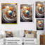 «Distant Galaxy Turquoise - Abstract Spirals», art mural-1864070539-1864070576