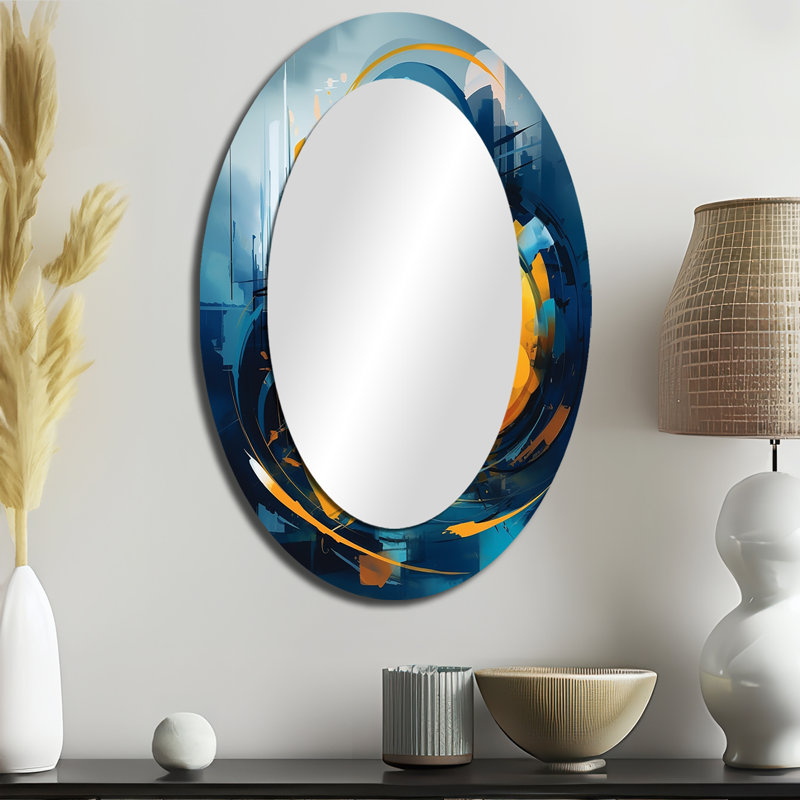 Miroir mural Quaadir, 43 po x 33 po, Ovale